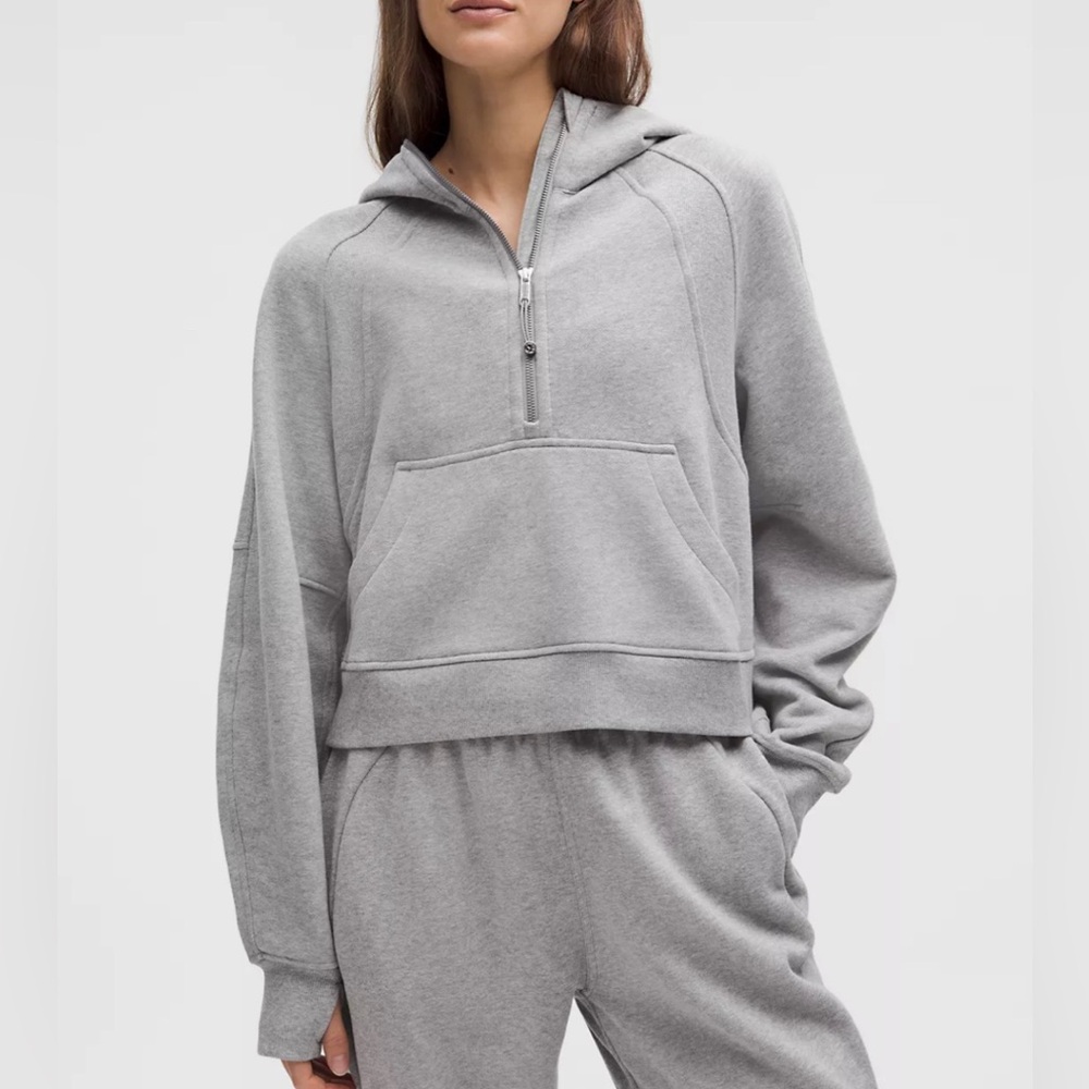 lululemon athletica Light Gray Half-Zip Hoodie